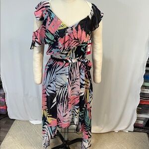 Vince Camuto Tropical Pattern Dress